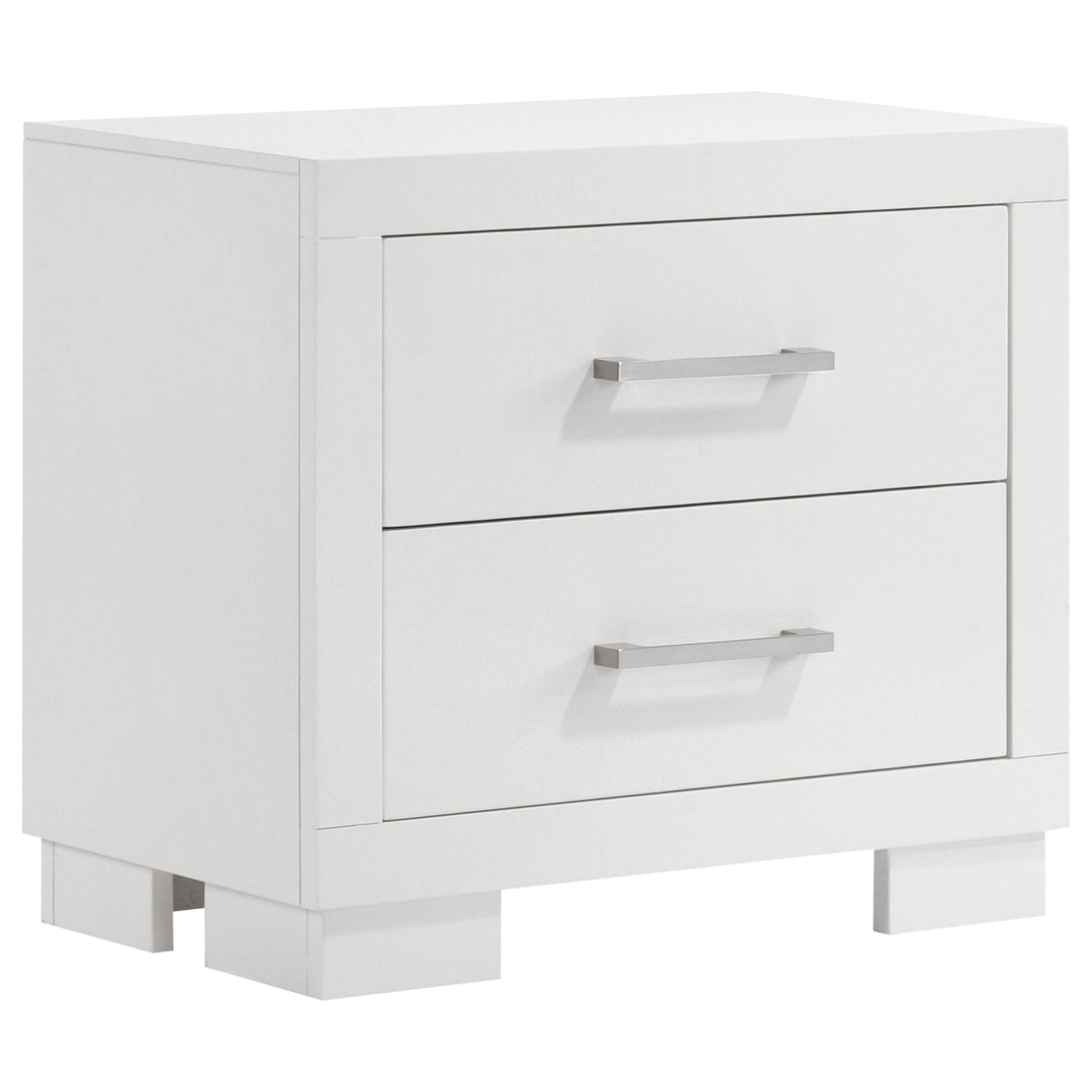 Jessica 2-drawer Nightstand Snow White - What's New Furniture Portland