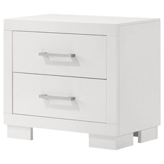 Jessica 2-drawer Nightstand Snow White - What&
