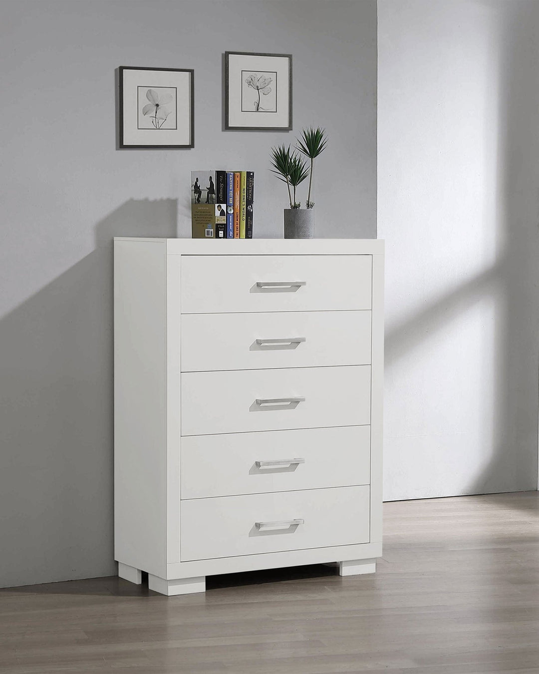Jessica 5-drawer Bedroom Chest Snow White - What&