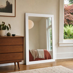 Jessica Dresser Mirror Snow White styled in Portland Montavilla cottage living room - What&