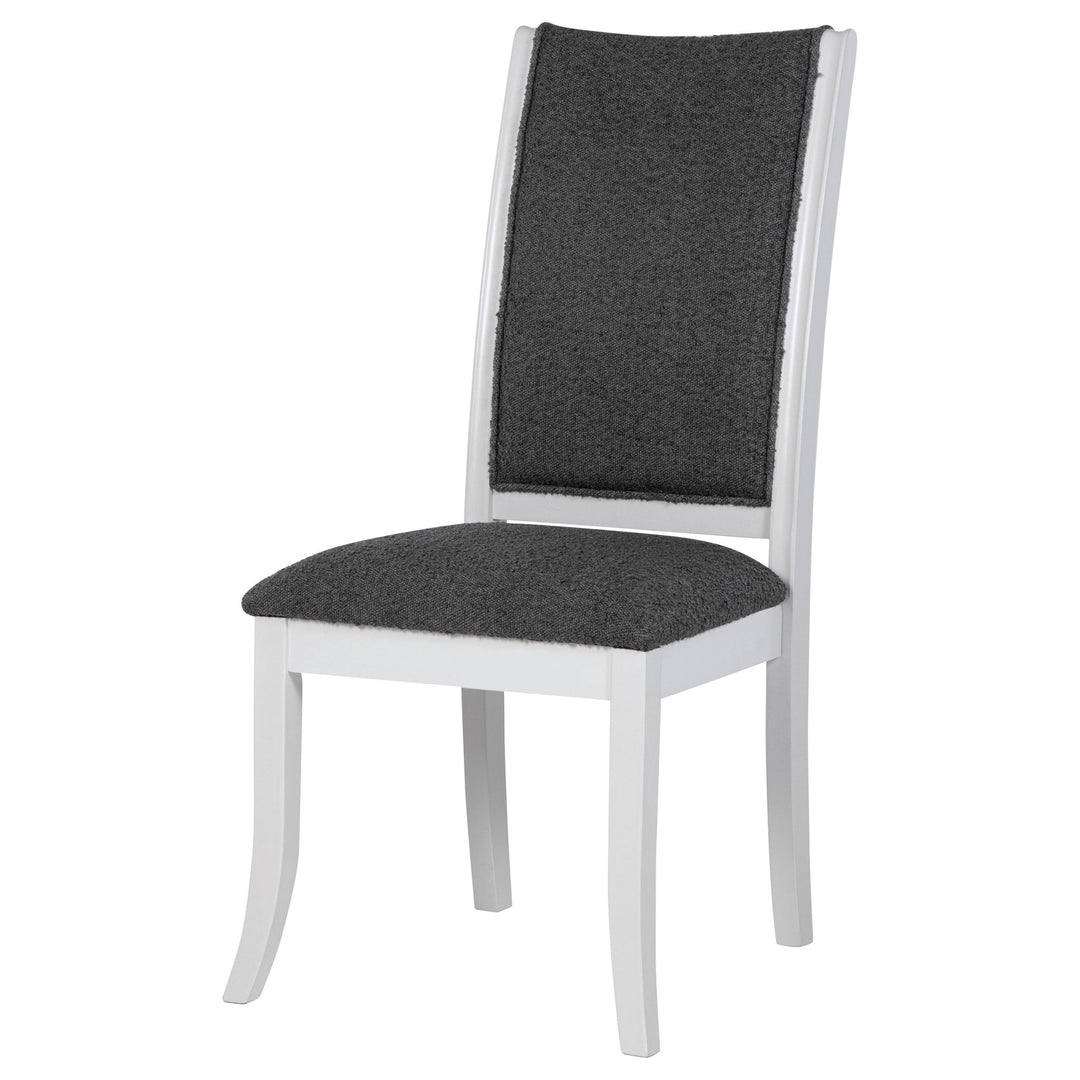 Judd Upholstered Dining Side Chair Pearl White (Set of 2) - What&