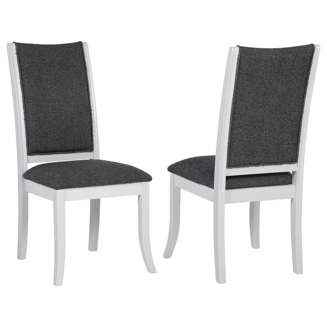 Judd Upholstered Dining Side Chair Pearl White (Set of 2) - What's New Furniture Portland