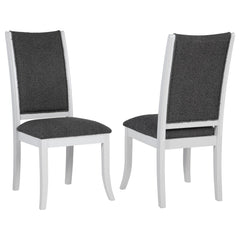 Judd Upholstered Dining Side Chair Pearl White (Set of 2) - What&