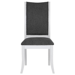 Judd Upholstered Dining Side Chair Pearl White (Set of 2) - What&