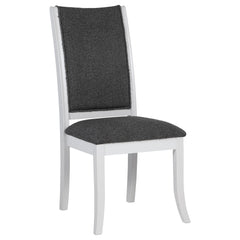 Judd Upholstered Dining Side Chair Pearl White (Set of 2) - What&