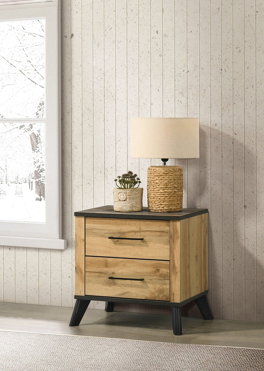 Kaywood 2-drawer Nightstand Bedside Table Natural Pine - What&