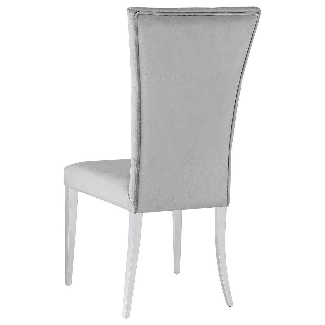 Kerwin Velvet Upholstered Dining Side Chair Grey (Set of 2) - What&