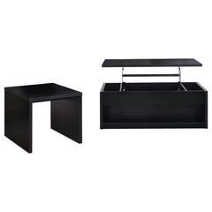 Knapp 2-piece Lift Top Coffee Table Set Black - What&