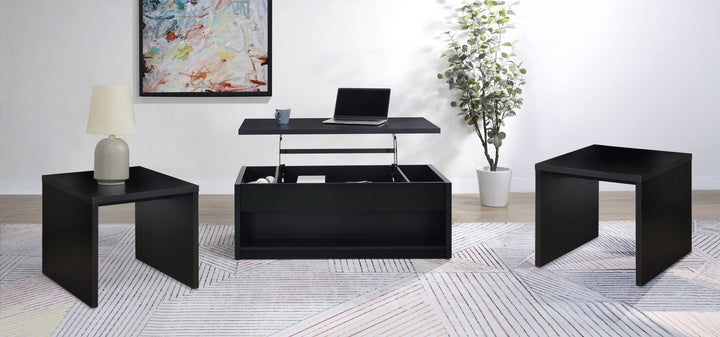 Knapp 3-piece Lift Top Coffee Table Set Black - What's New Furniture Portland
