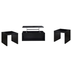 Knapp 3-piece Lift Top Coffee Table Set Black - What&