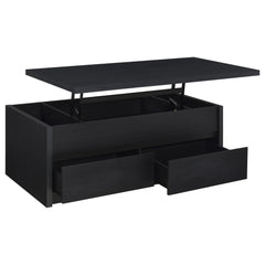 Knapp Lift Top Cocktail Coffee Table with Dual Drawers Black - What&