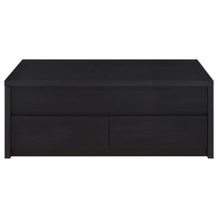 Knapp Lift Top Cocktail Coffee Table with Dual Drawers Black - What&