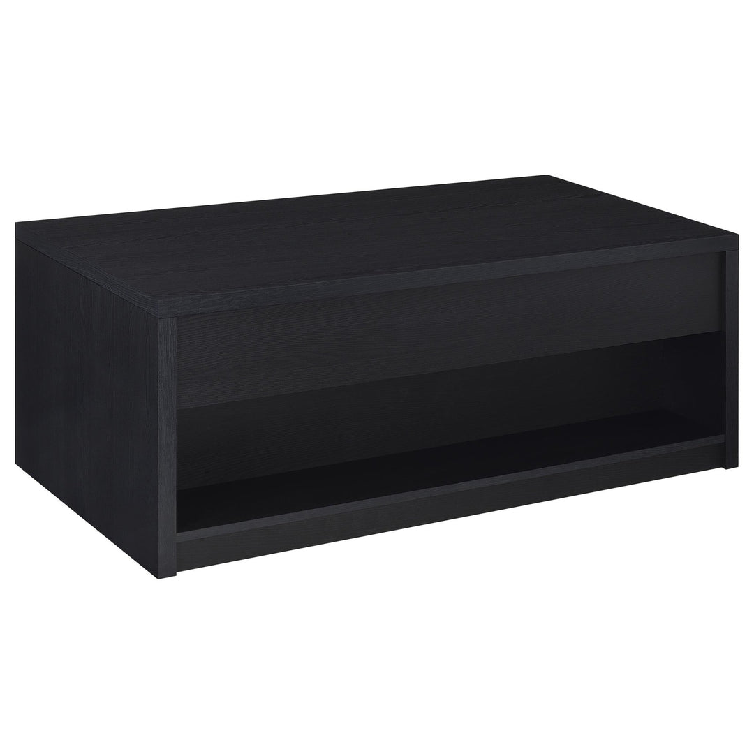 Knapp Lift Top Cocktail Coffee Table with Dual Drawers Black - What&