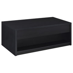 Knapp Lift Top Cocktail Coffee Table with Dual Drawers Black - What&