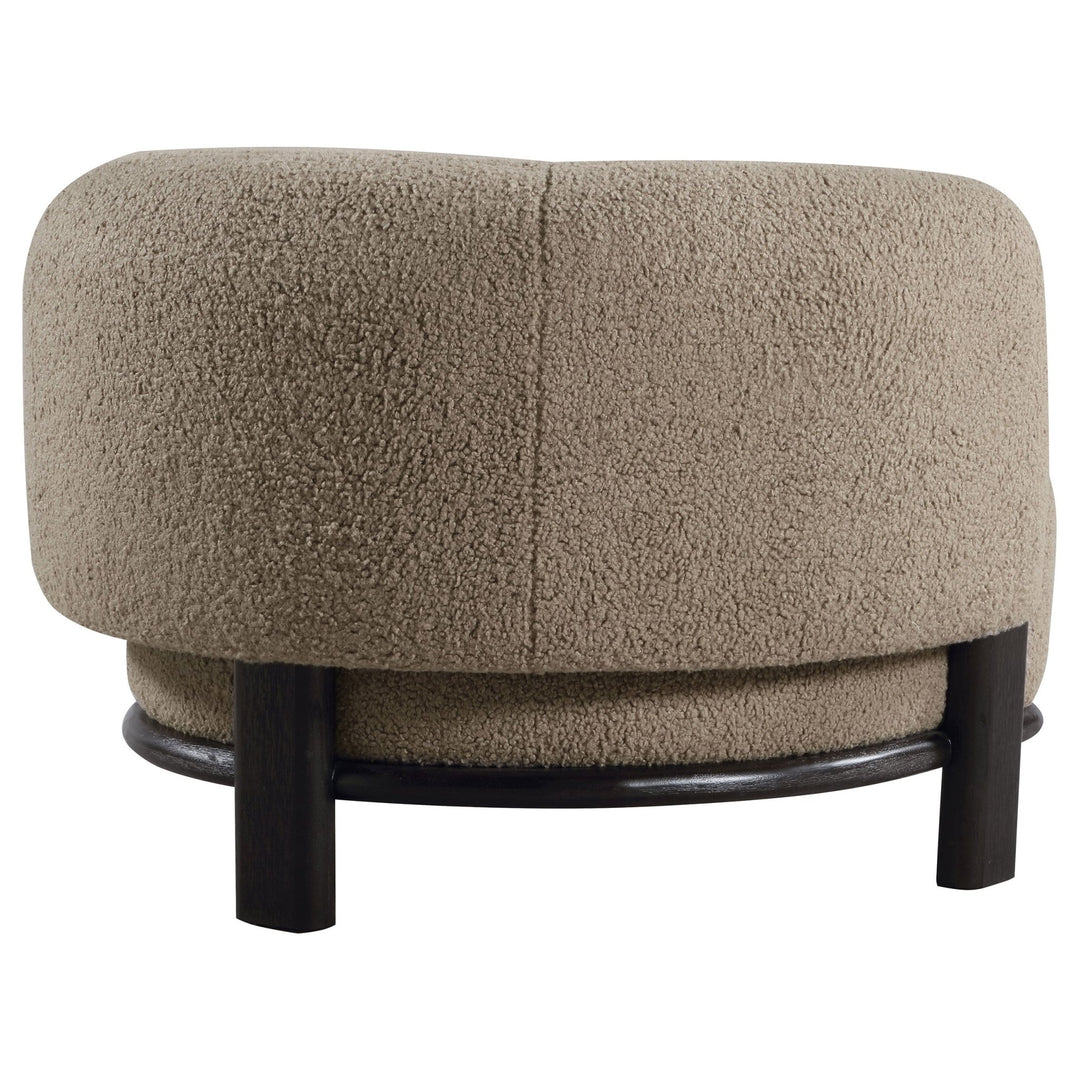 Lawler Upholstered Barrel Back Accent Chair Brown and Black - What&