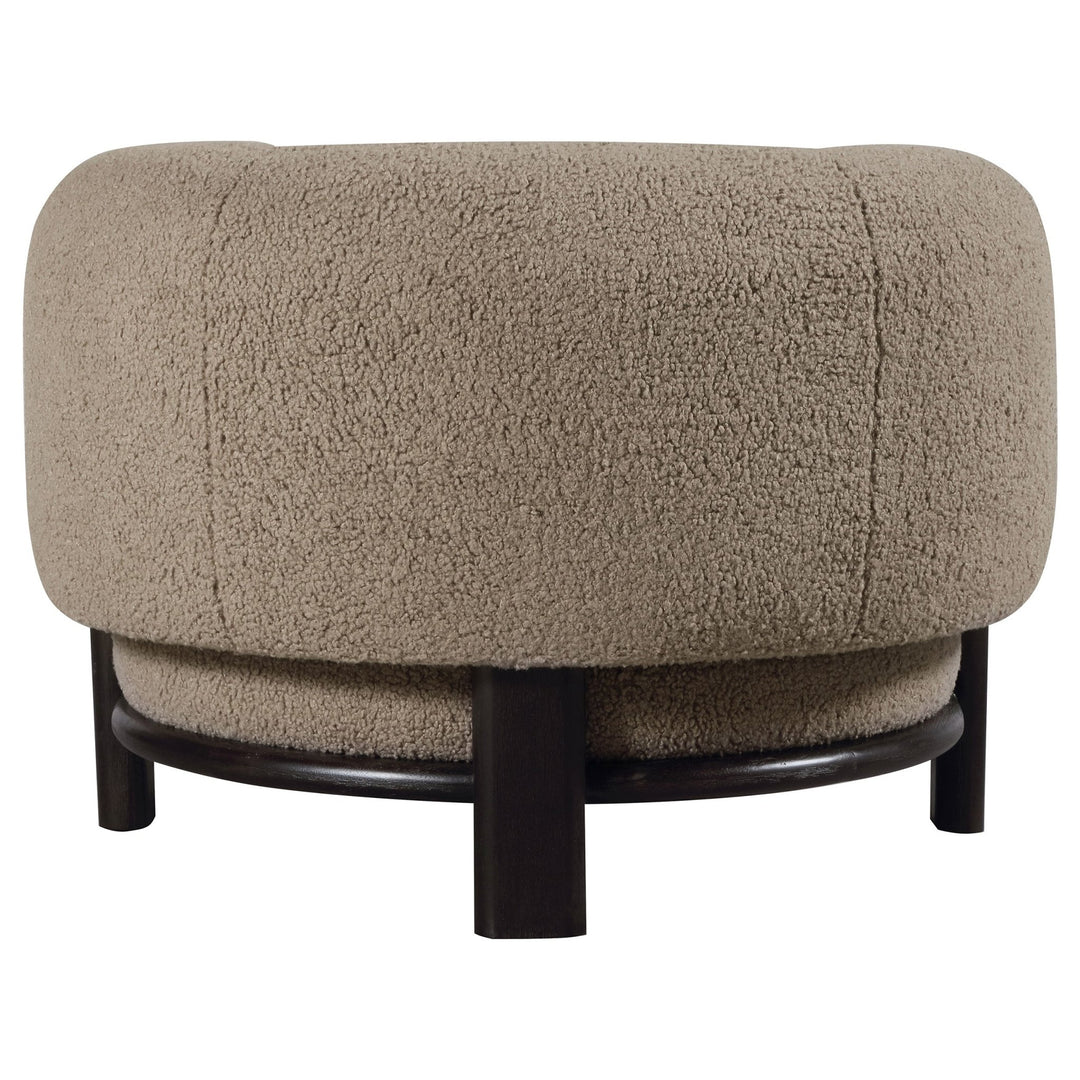 Lawler Upholstered Barrel Back Accent Chair Brown and Black - What&