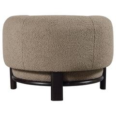 Lawler Upholstered Barrel Back Accent Chair Brown and Black - What&