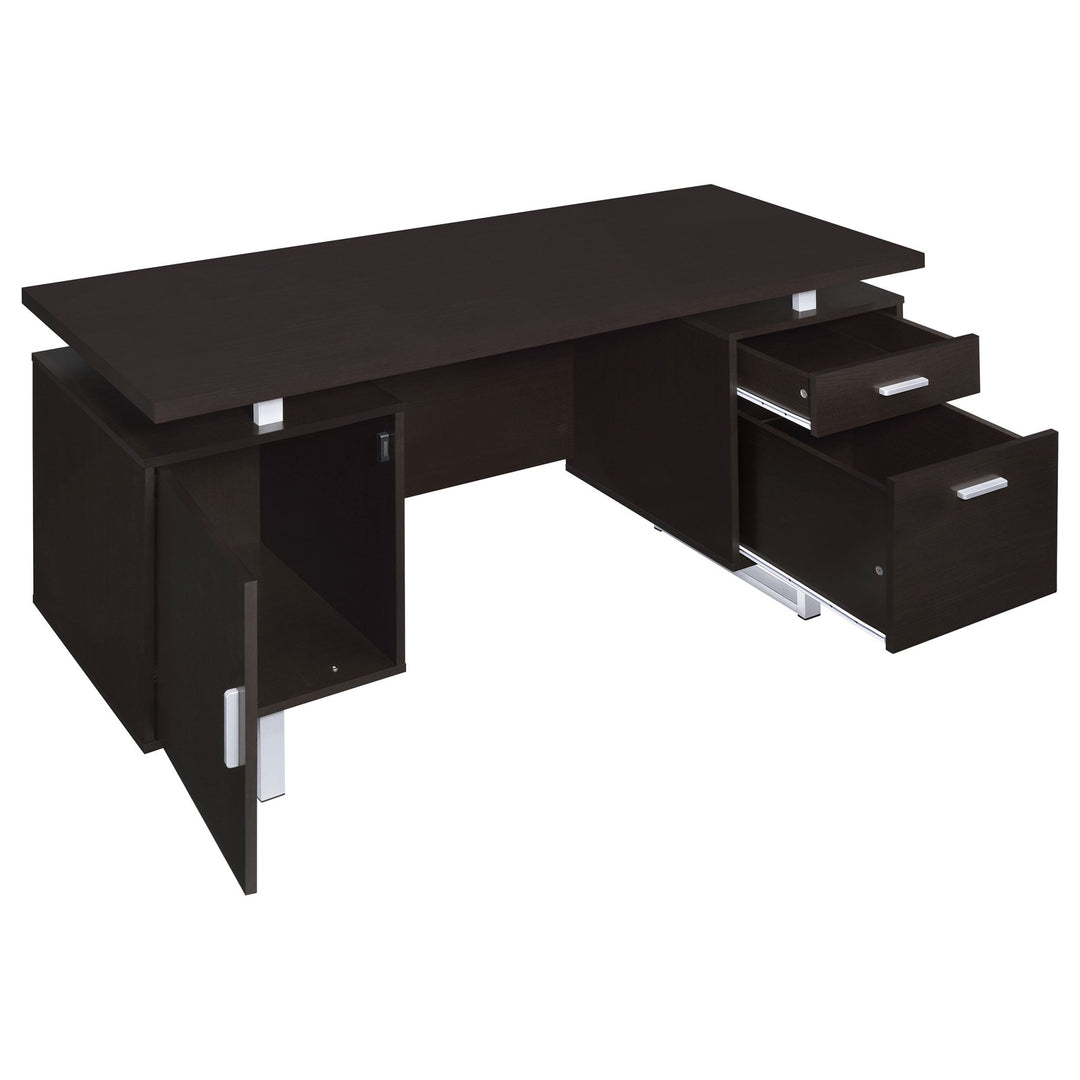 Lawtey 60-inch 2-drawer Office Computer Desk Cappuccino - What&