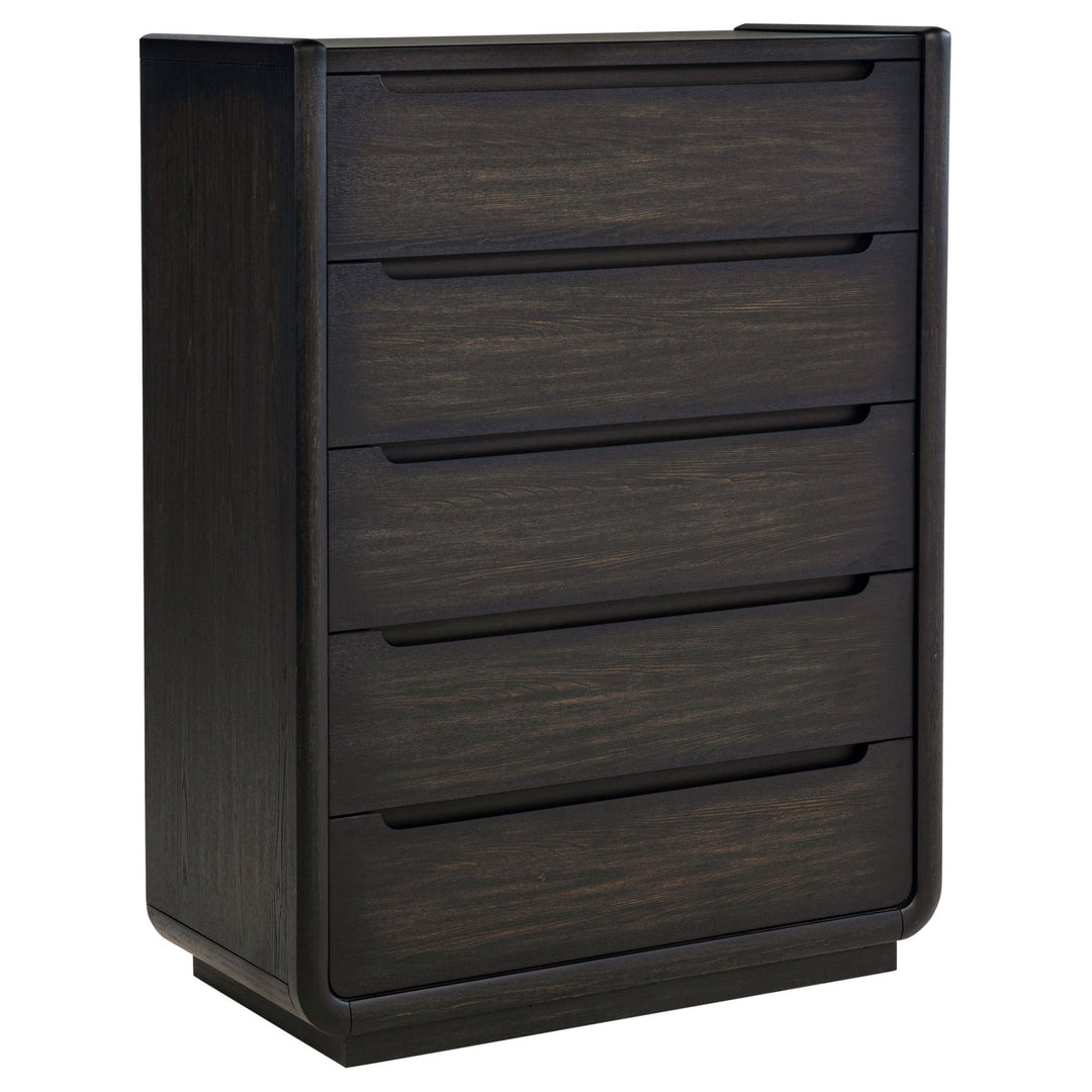 Leandro 5-drawer Bedroom Chest of Drawers Burnished Black - What's New Furniture Portland
