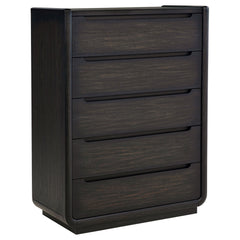 Leandro 5-drawer Bedroom Chest of Drawers Burnished Black - What&