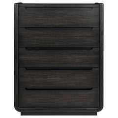 Leandro 5-drawer Bedroom Chest of Drawers Burnished Black - What&