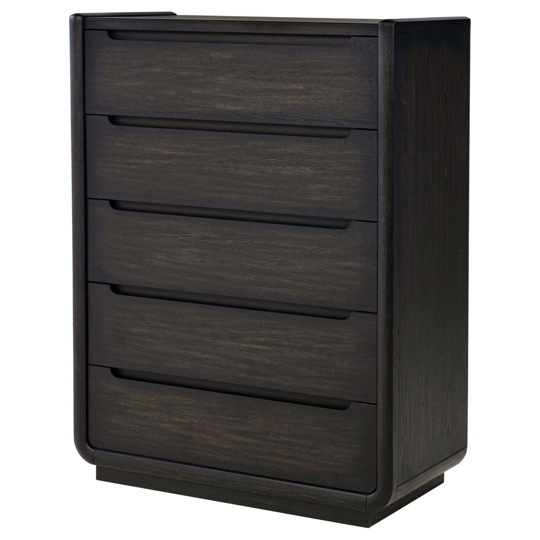 Leandro 5-drawer Bedroom Chest of Drawers Burnished Black - What&
