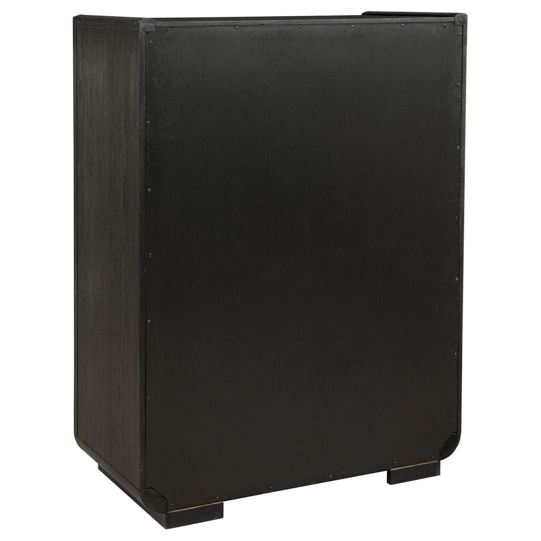 Leandro 5-drawer Bedroom Chest of Drawers Burnished Black - What&