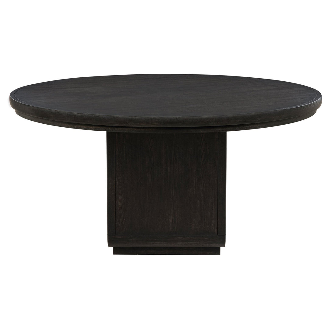 Leandro 60-inch Round Dining Table Burnished Black - What&