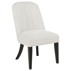 Leandro Upholstered Dining Side Chair Cream (Set of 2) - What&