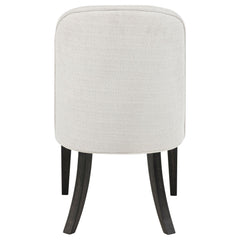 Leandro Upholstered Dining Side Chair Cream (Set of 2) - What&