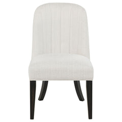 Leandro Upholstered Dining Side Chair Cream (Set of 2) - What&