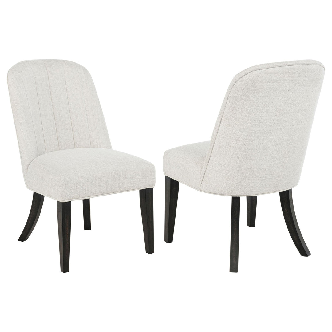 Leandro Upholstered Dining Side Chair Cream (Set of 2) - What's New Furniture Portland