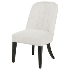 Leandro Upholstered Dining Side Chair Cream (Set of 2) - What&