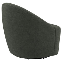 Leon Upholstered Barrel Accent Swivel Chair Hunter Green - What&