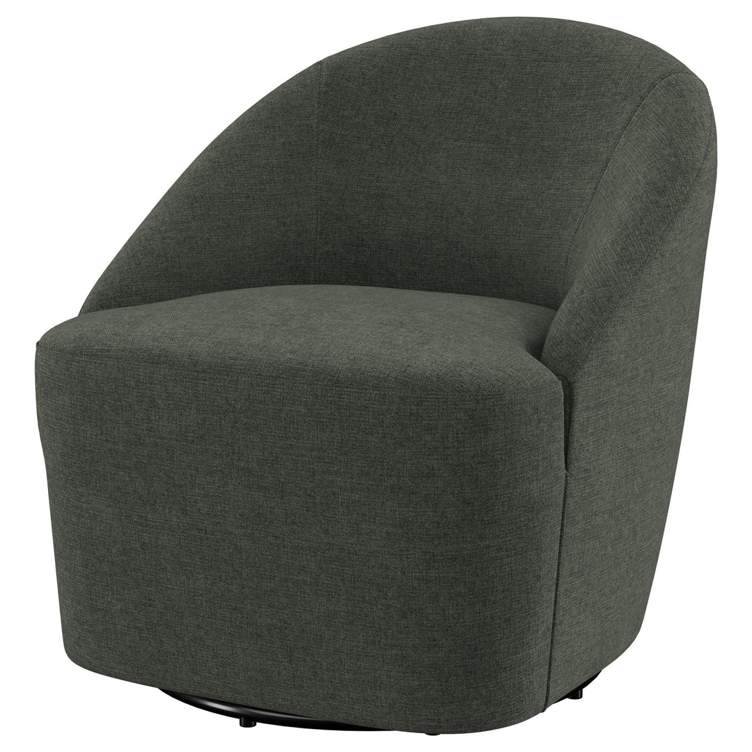 Leon Upholstered Barrel Accent Swivel Chair Hunter Green - What&