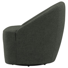 Leon Upholstered Barrel Accent Swivel Chair Hunter Green - What&