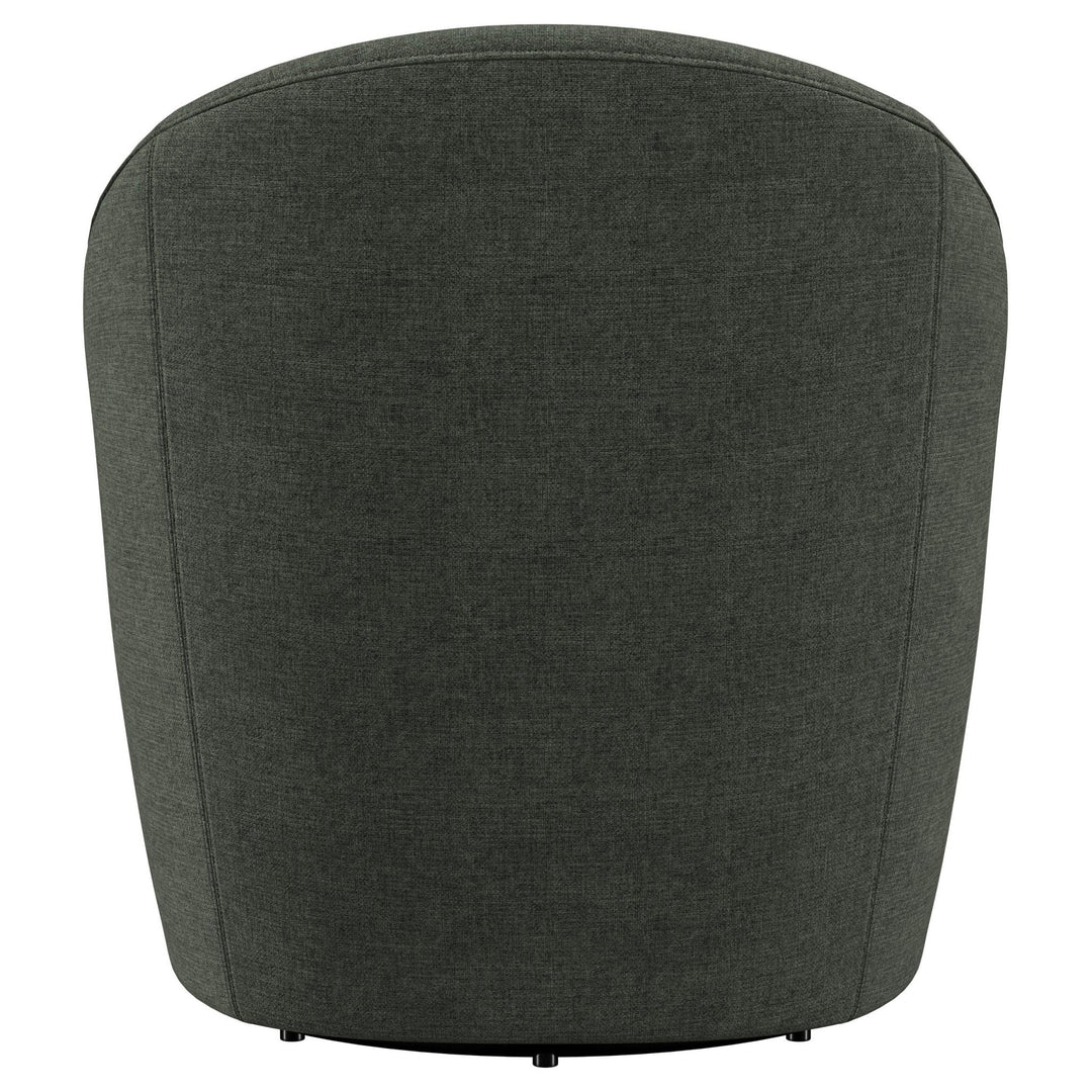 Leon Upholstered Barrel Accent Swivel Chair Hunter Green - What&