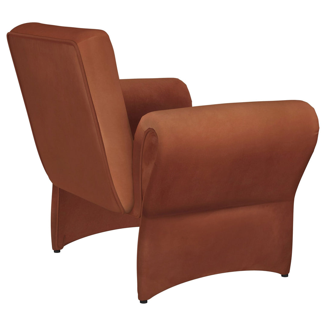 Liana Upholstered Roll Arm Accent Armchair Rust Orange - What&