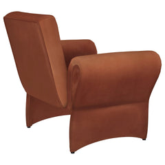 Liana Upholstered Roll Arm Accent Armchair Rust Orange - What&