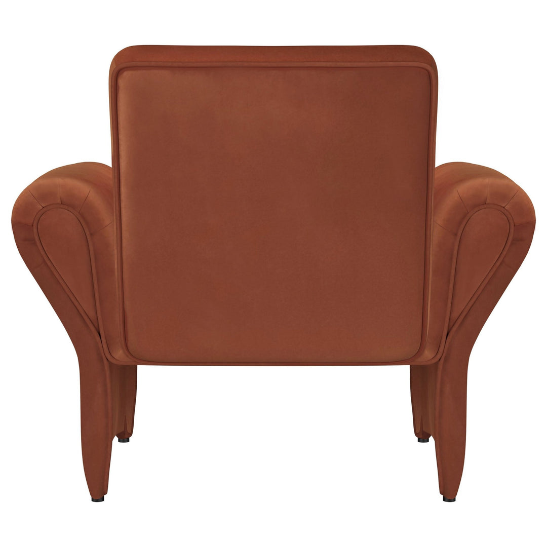 Liana Upholstered Roll Arm Accent Armchair Rust Orange - What&