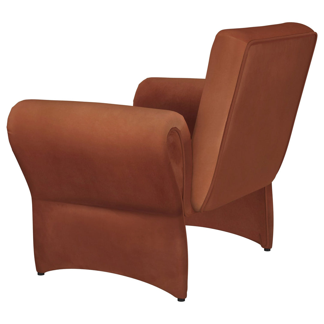 Liana Upholstered Roll Arm Accent Armchair Rust Orange - What&