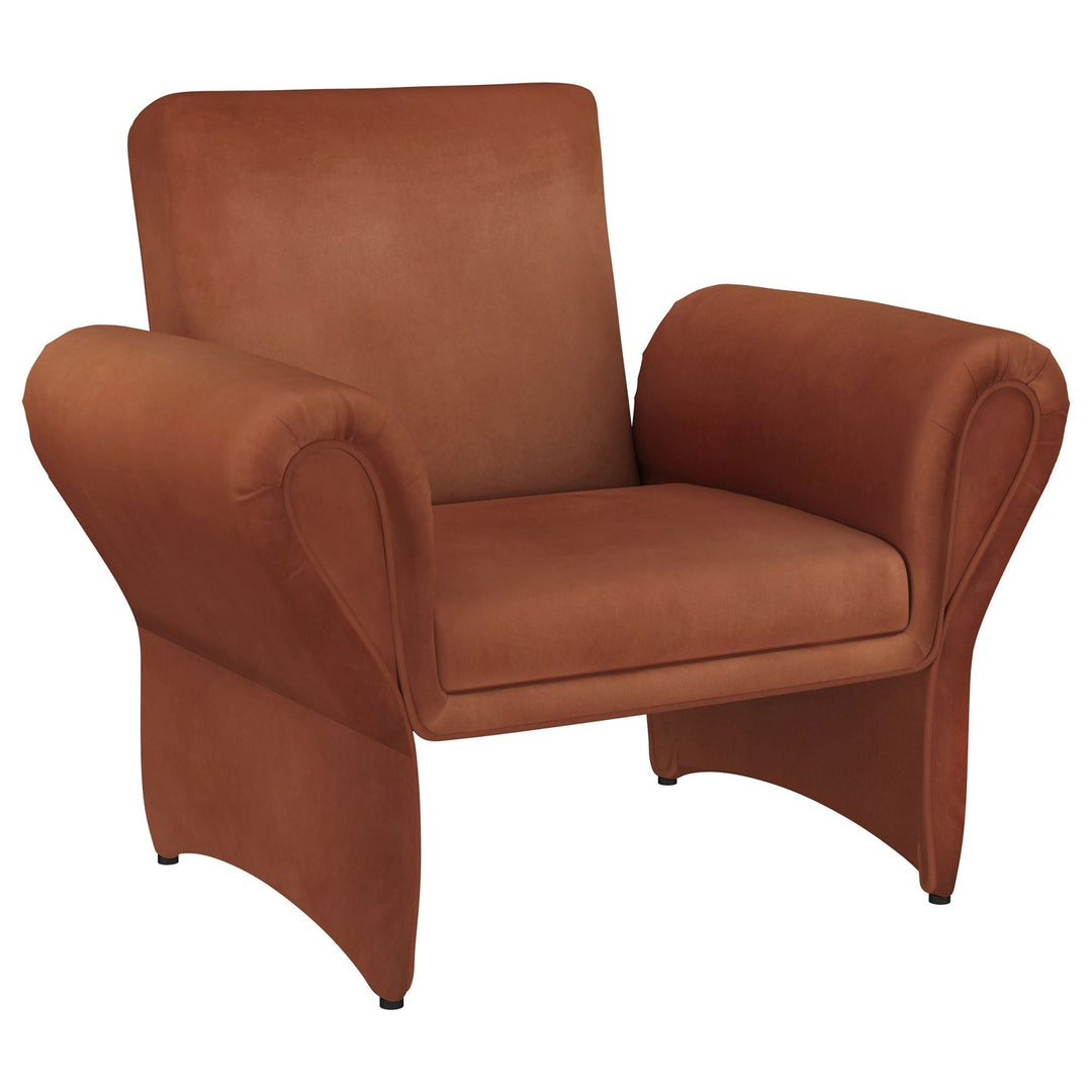 Liana Upholstered Roll Arm Accent Armchair Rust Orange - What's New Furniture Portland