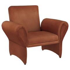 Liana Upholstered Roll Arm Accent Armchair Rust Orange - What&