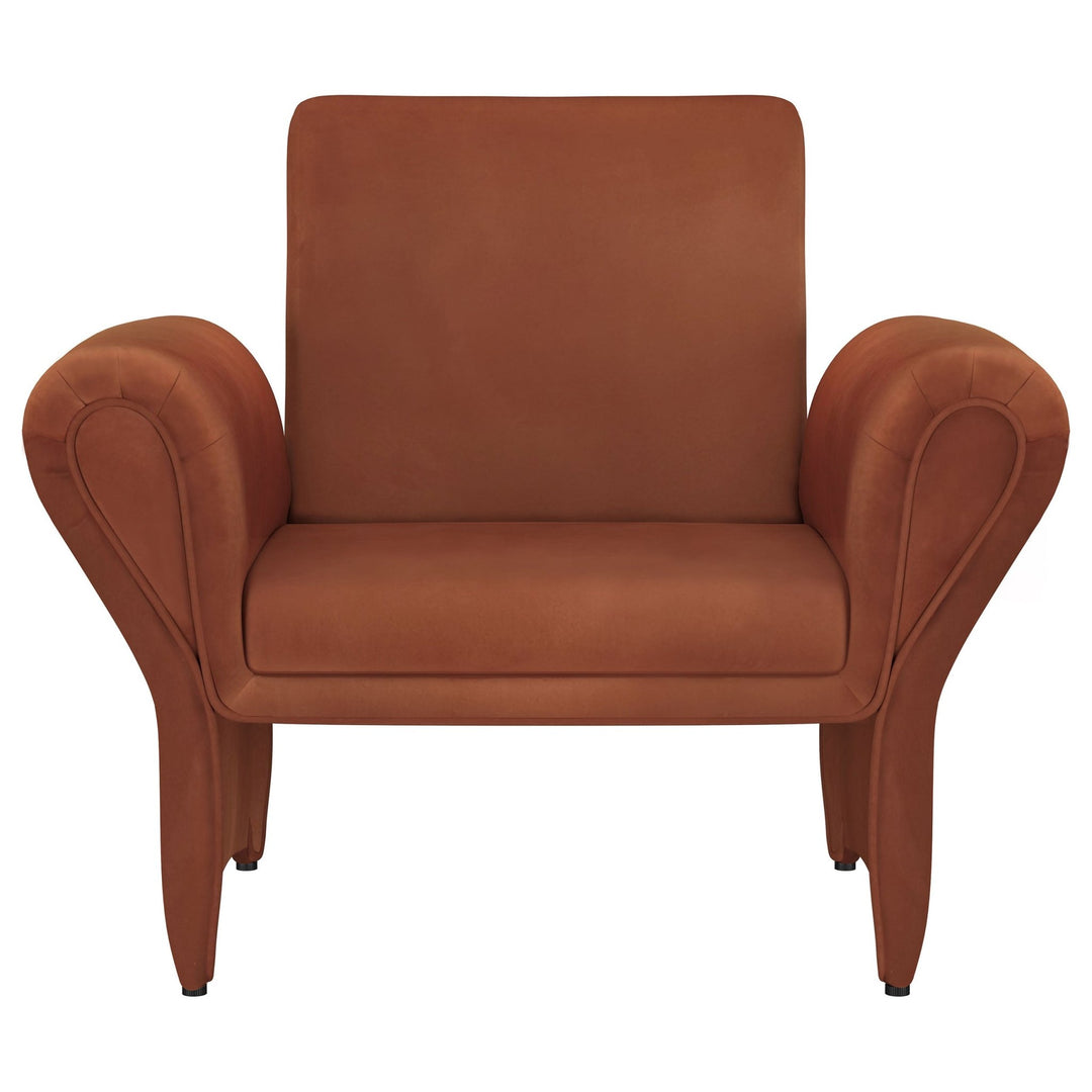 Liana Upholstered Roll Arm Accent Armchair Rust Orange - What&