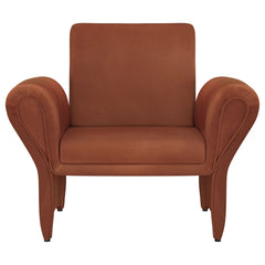 Liana Upholstered Roll Arm Accent Armchair Rust Orange - What&