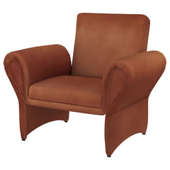 Liana Upholstered Roll Arm Accent Armchair Rust Orange - What&