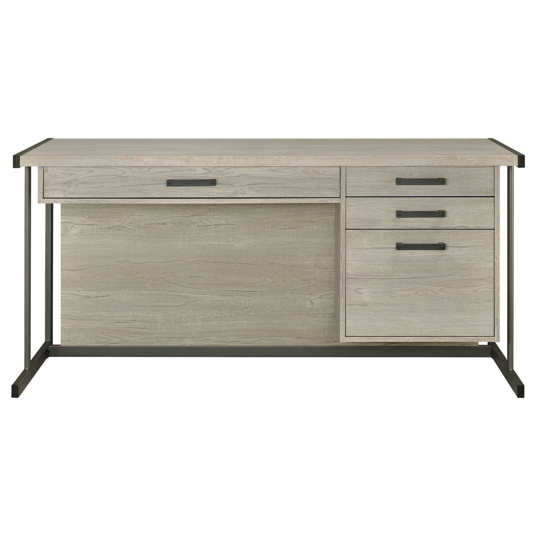 Loomis 60-inch 4-drawer Computer Desk Whitewashed Grey - What&