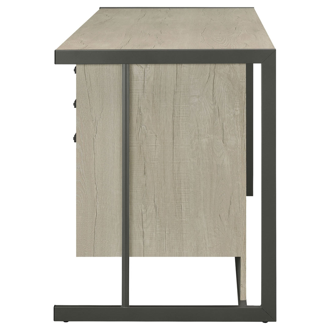 Loomis 60-inch 4-drawer Computer Desk Whitewashed Grey - What&