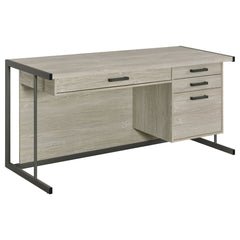 Loomis 60-inch 4-drawer Computer Desk Whitewashed Grey - What&