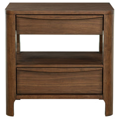 Maderia 2-drawer Nightstand Bedside Table Walnut - What&